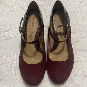 Burgundy wine mary janes.  Good condition